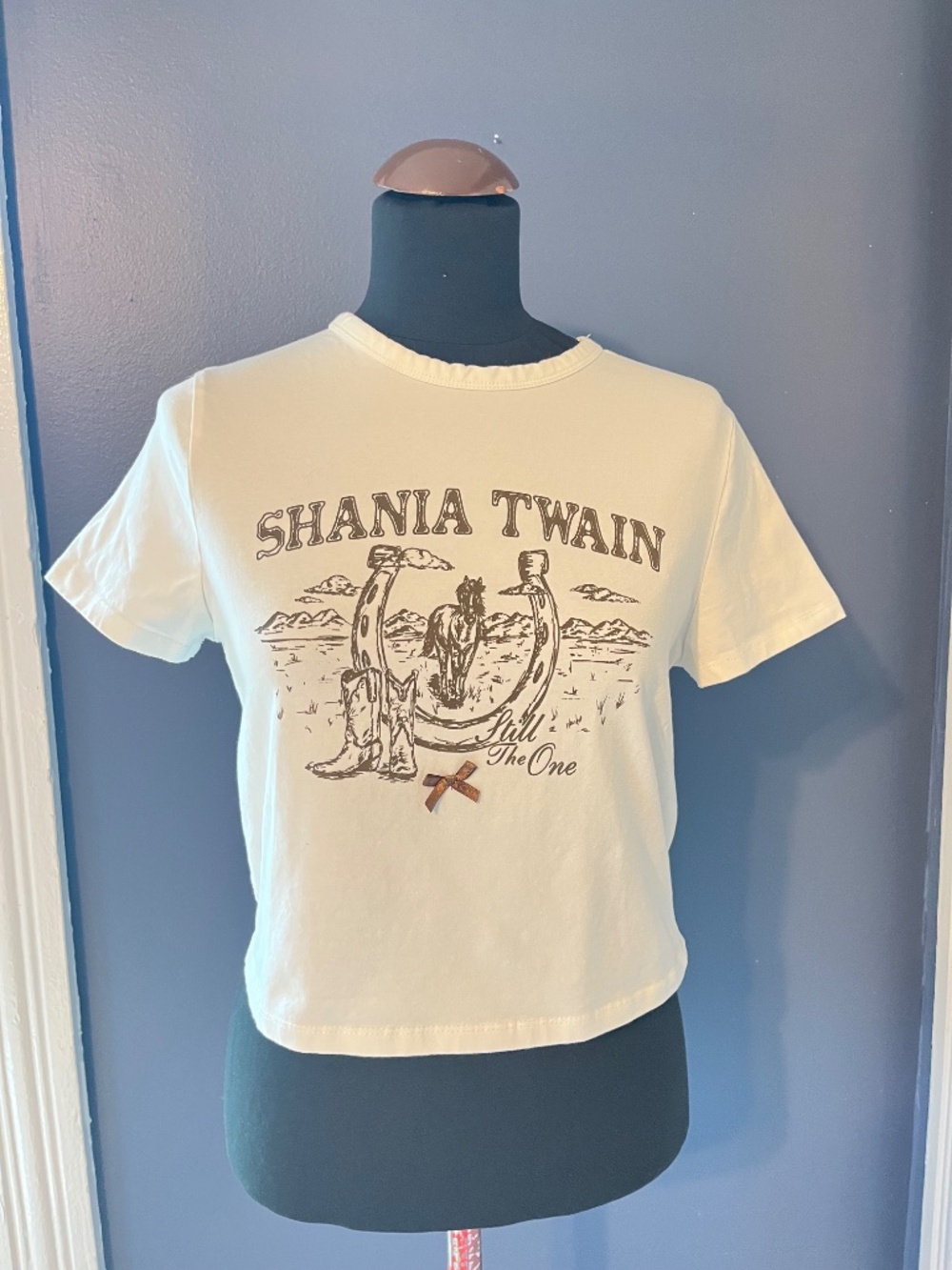 Shania Twain Still The One Cropped T-shirt Satin Bow M